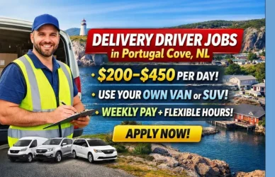 Delivery driver job opportunity in Portugal Cove